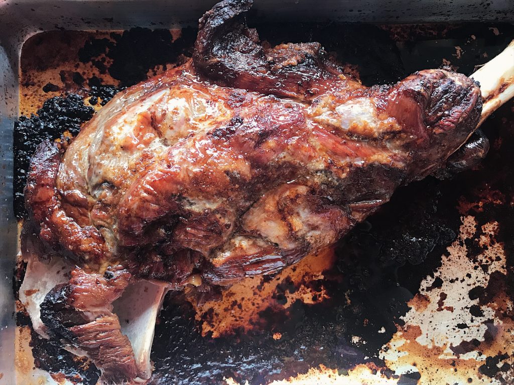 paleta de porco assada sem pressa